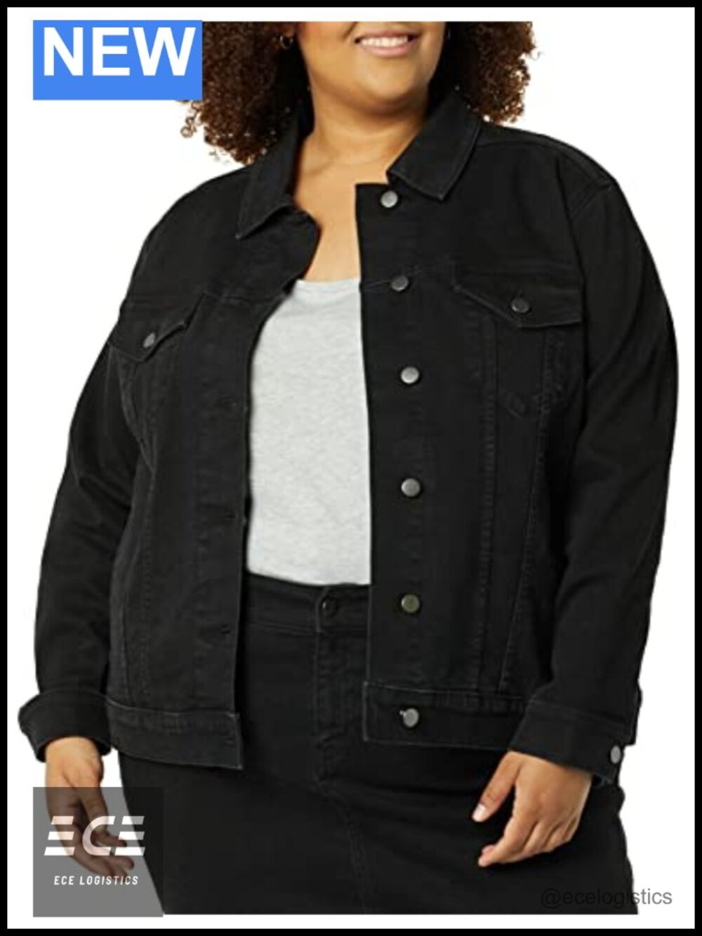Women's Regular-Fit Stretch Denim Jean Jacket Classic Layer